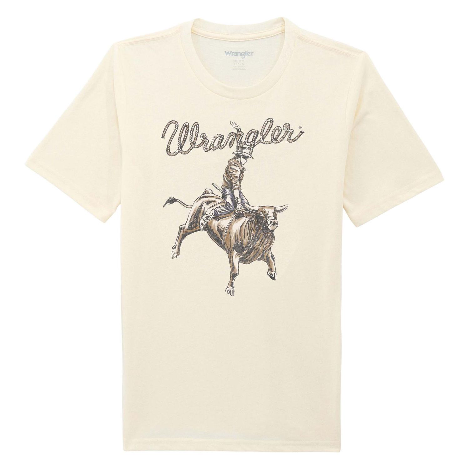 Wrangler® Boys Short Sleeve Graphic T-Shirt - Antique White Heather