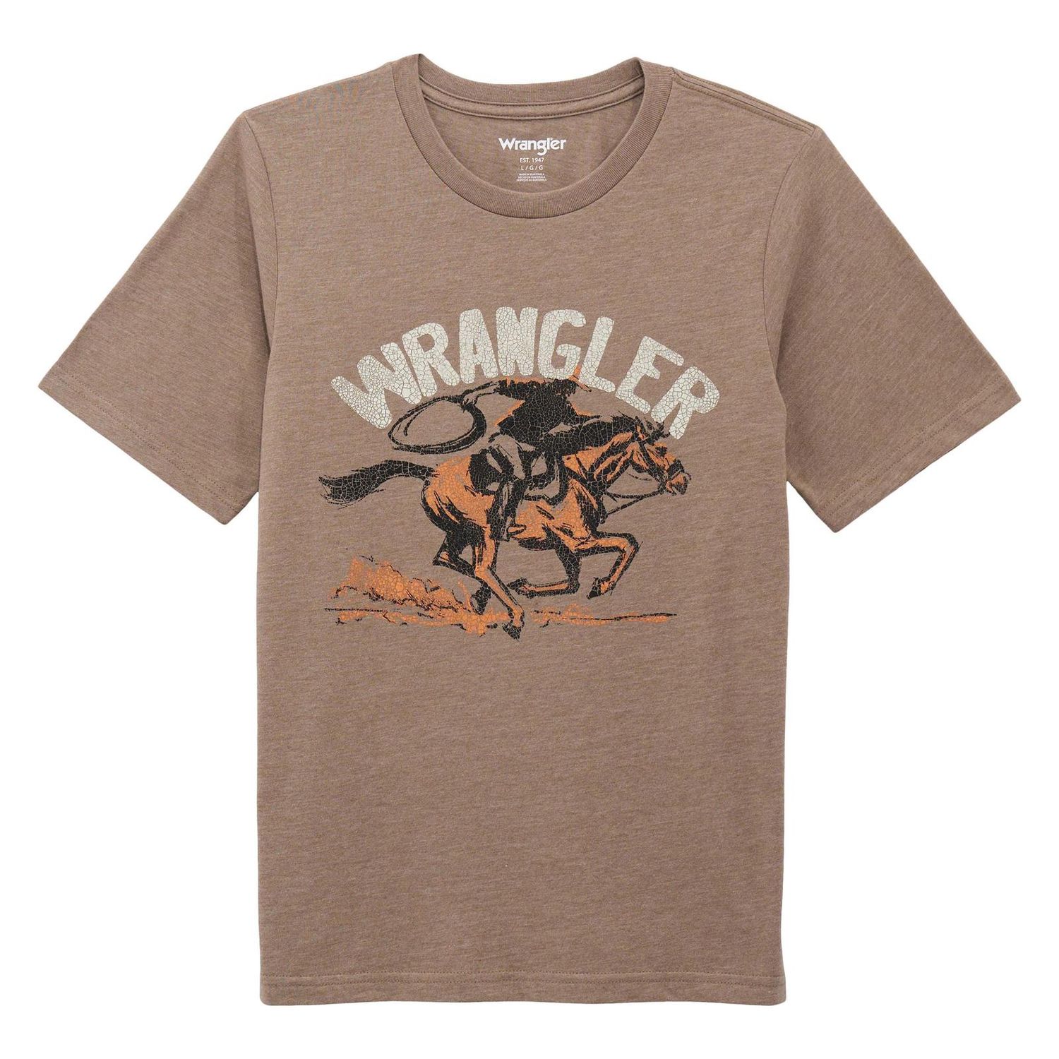 Wrangler® Boys Short Sleeve Graphic T-Shirt - Brindle Heather