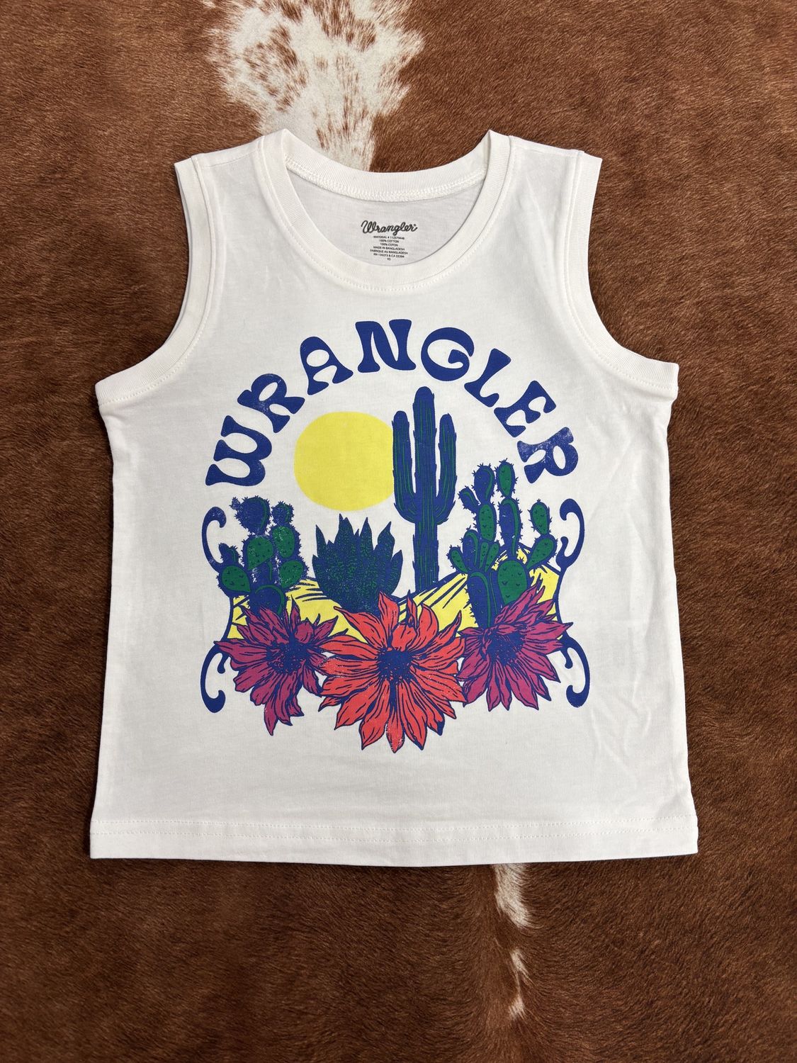 Wrangler Girl's White Sleeveless Top