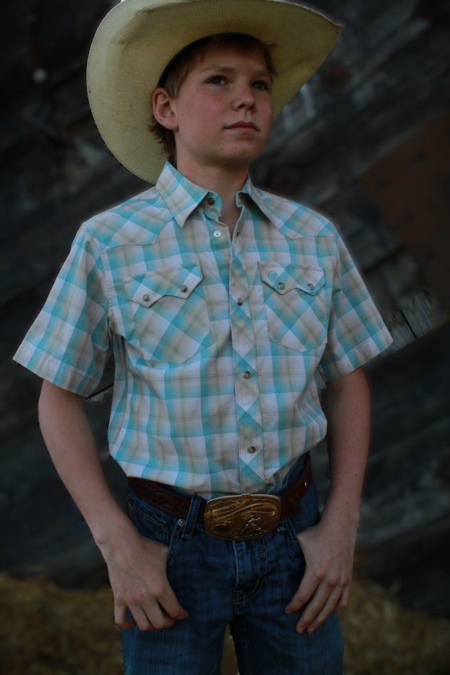 Boy's Wrangler Retro® Short Sleeve Western Snap Shirt - Tan Light