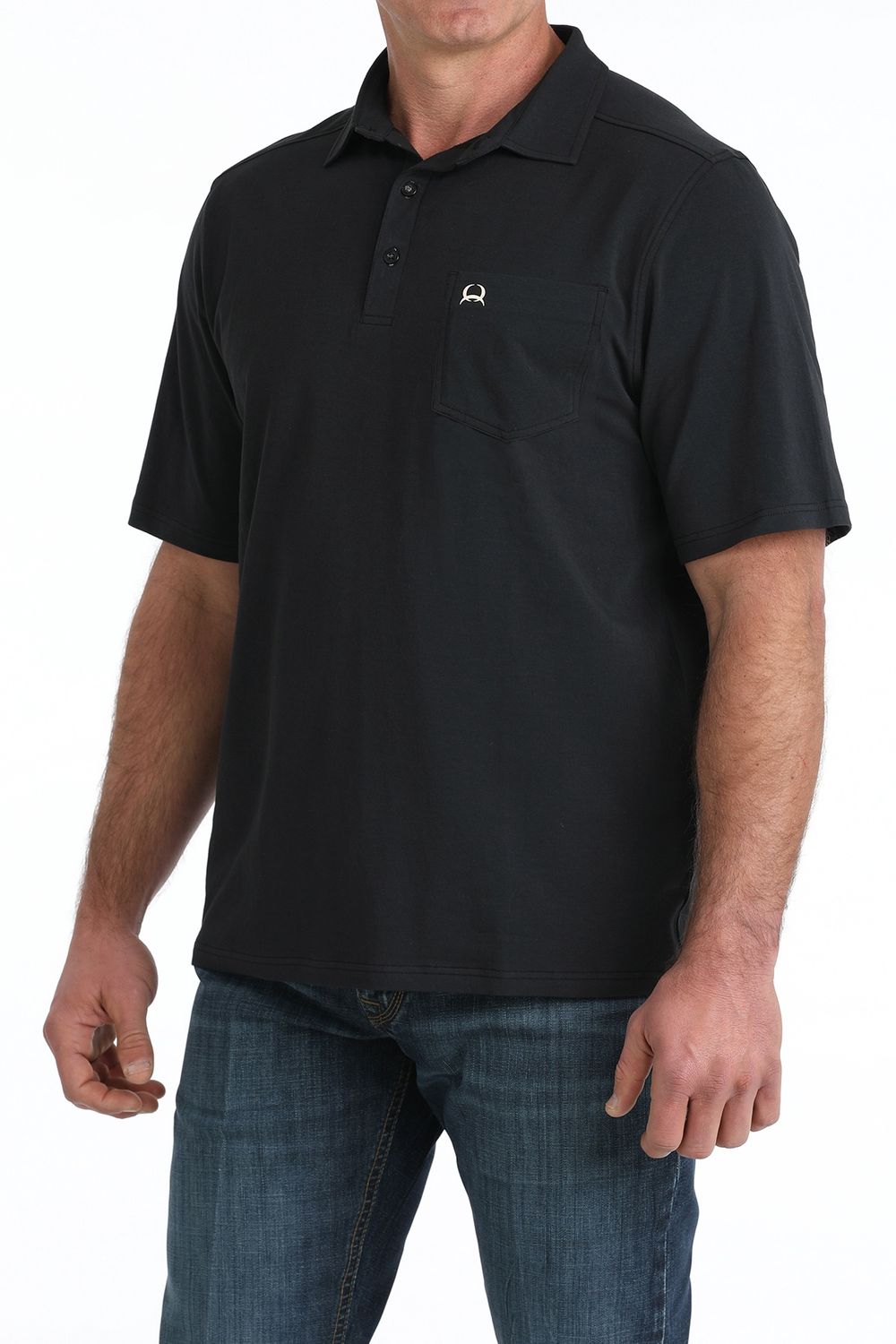 CINCH MENS S/S ARENAFLEX POLO- BLACK