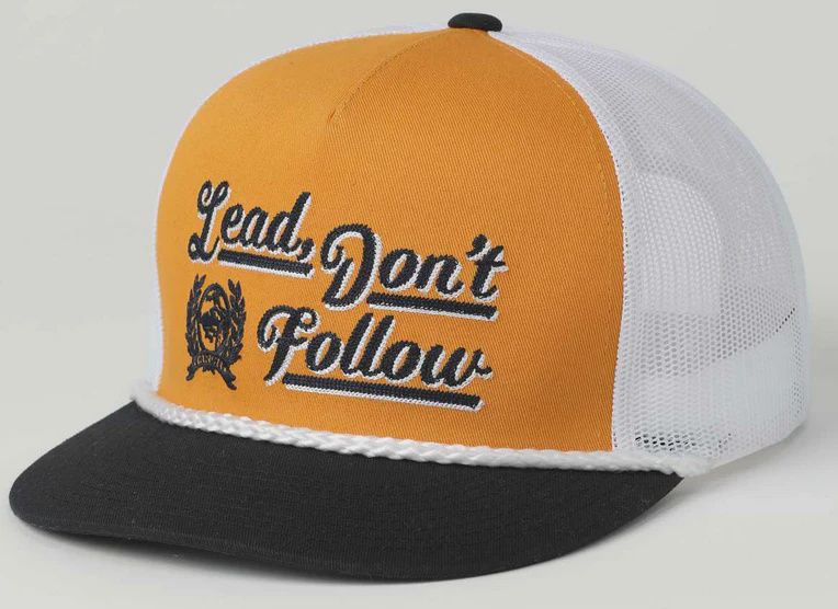 Cinch Men's Flat Brim Cap - Gold/White/Blue