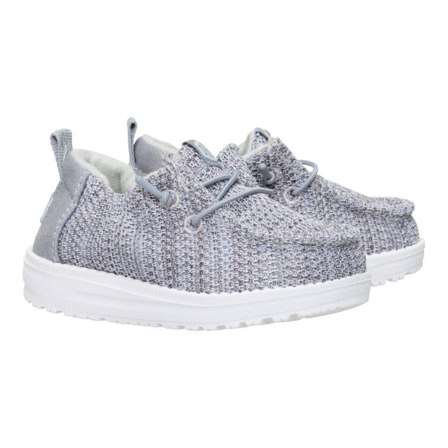 Hey Dude Lil Dude Slip On- Grey/White
