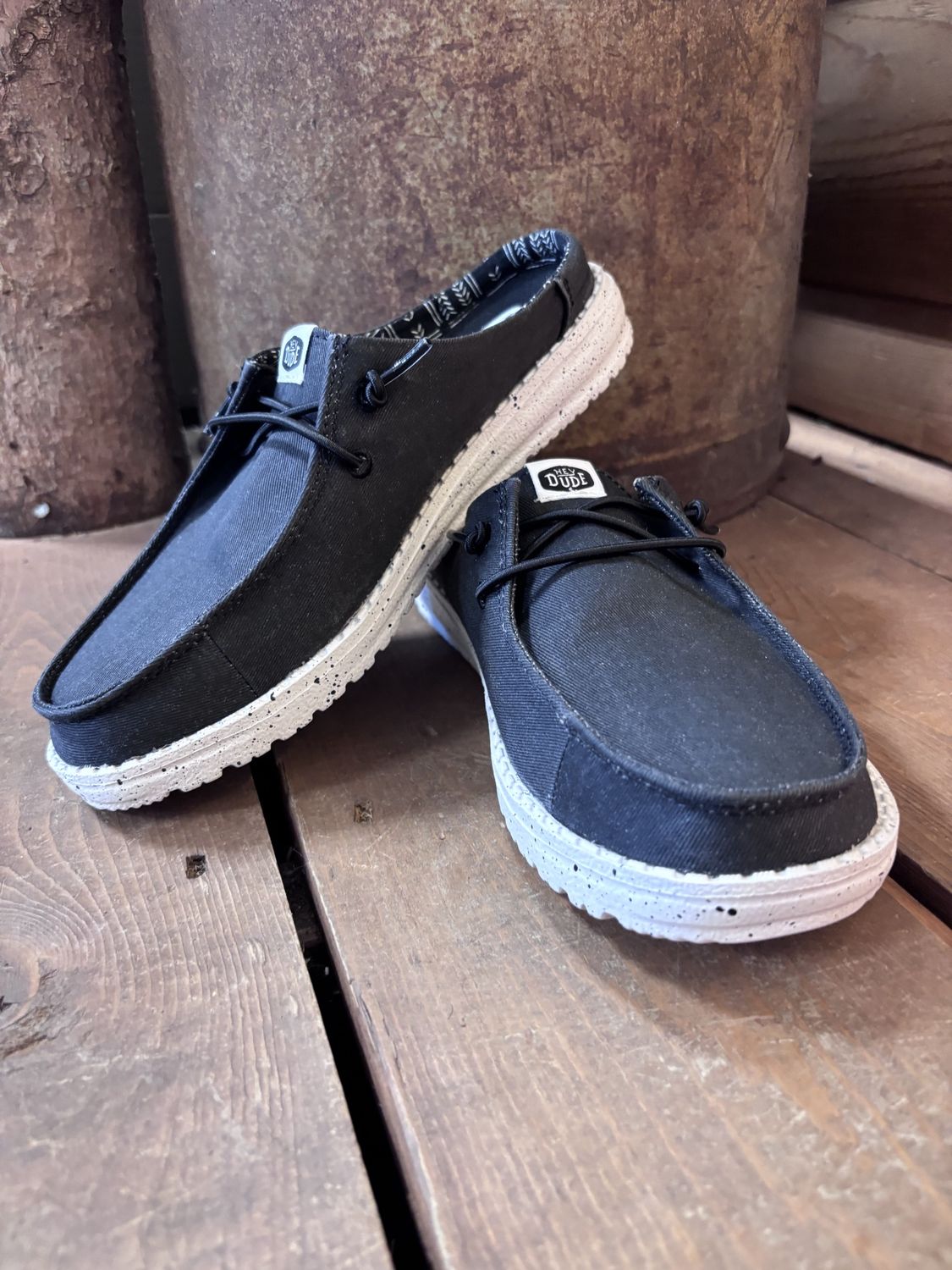 Hey Dude Wendy Slip Stretch Canvas - Black