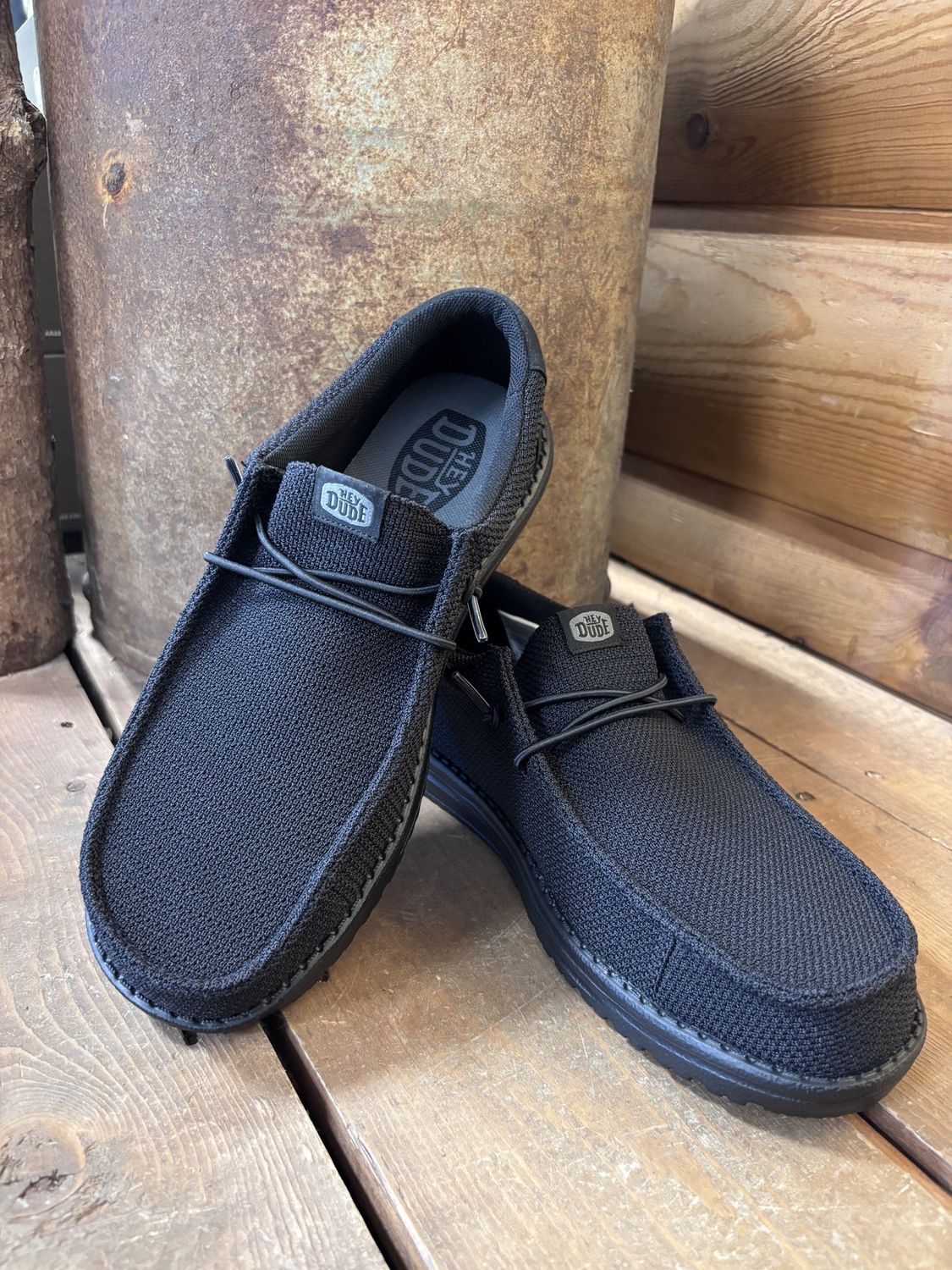 Hey Dude Wally Mesh - Black Mono