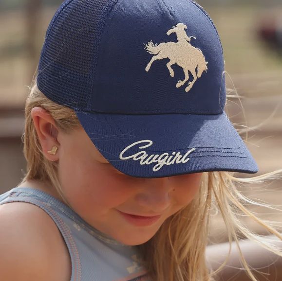 Cruel Denim Girl's Trucker Hat - Blue/Gold