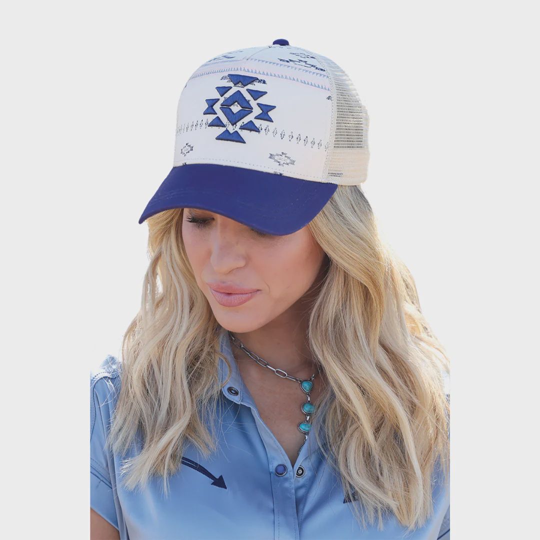 Cruel Denim Women's Trucker Cap - Cream/Purple