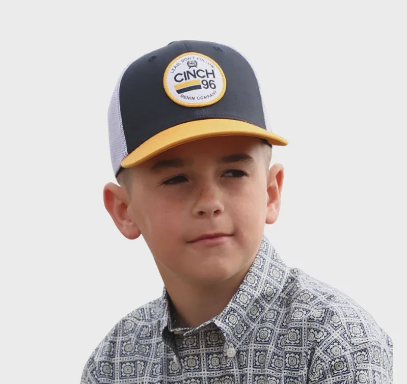 Cinch Boy's Trucker Hat - Black/Yellow