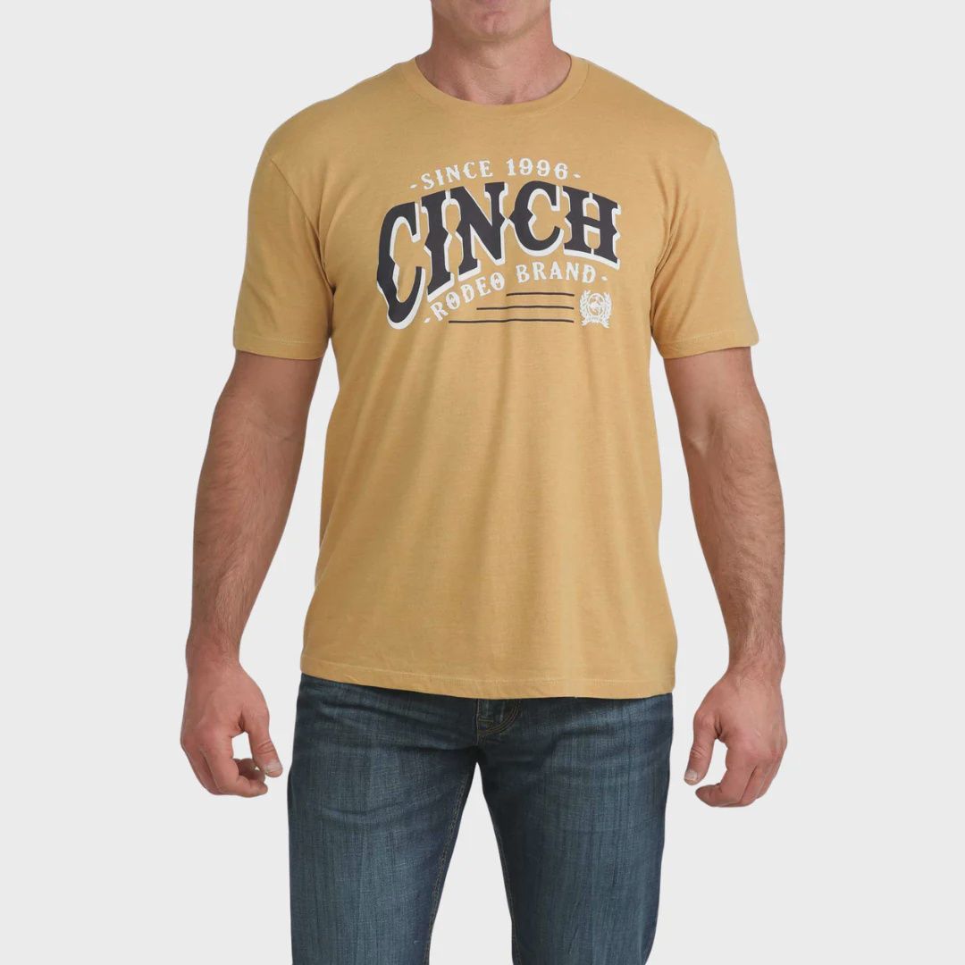 Cinch Men's Short Sleeve Graphic T-Shirt - Gold