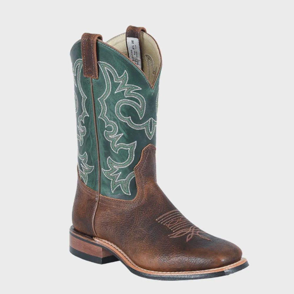Brahma Boots Men's Square Toe - Mint/Tan