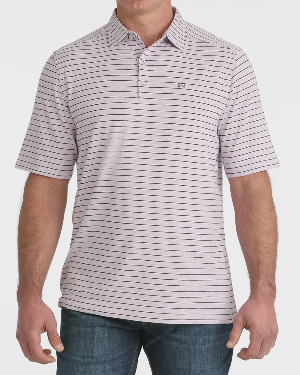 Cinch Men’s Arenaflex Polo - Purple Stripe