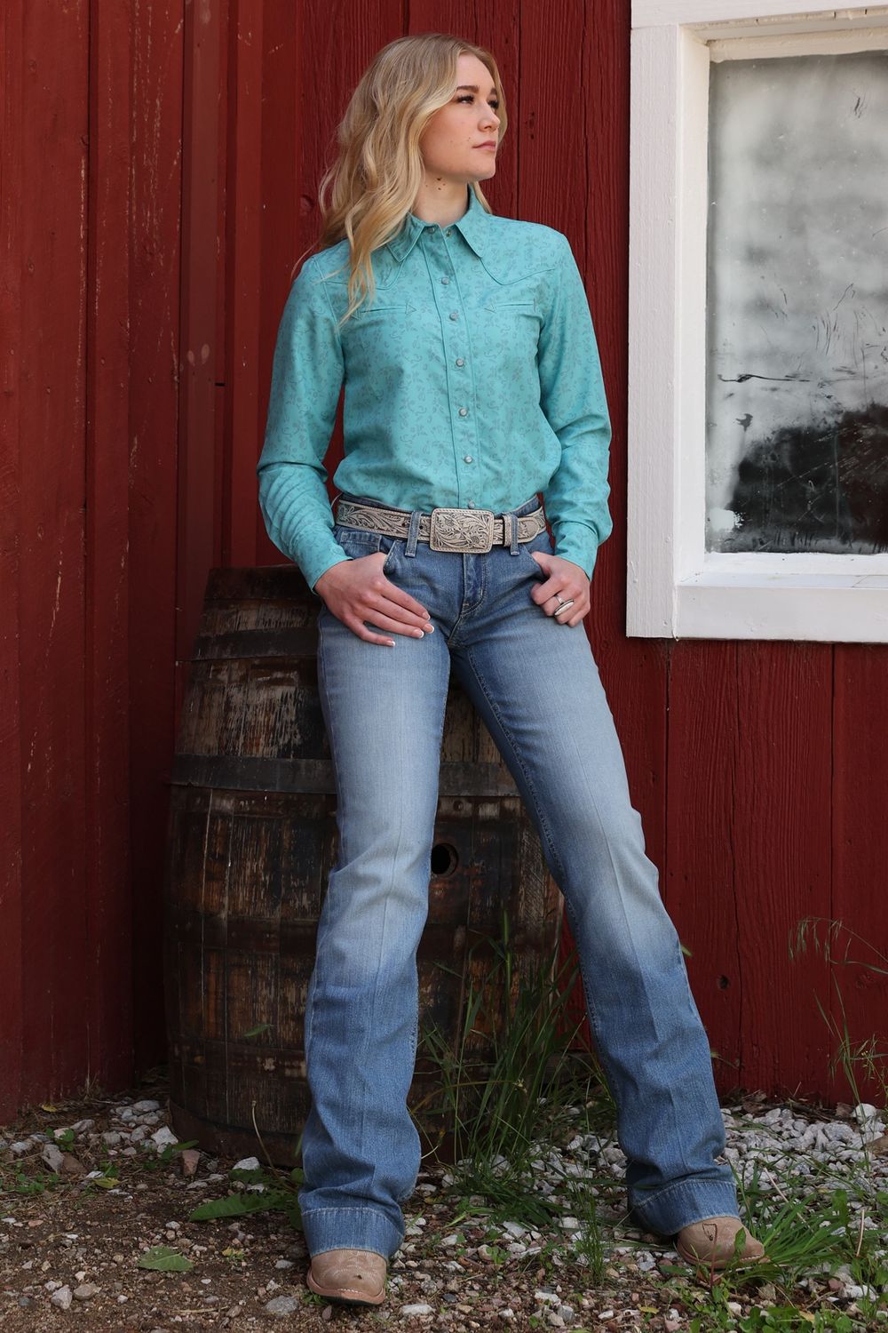 Cruel Denim Women’s Mid Rise Trouser - Medium Stone