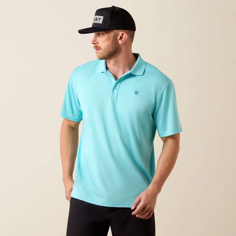 Ariat TEK Polo Shirt- Angel Blue