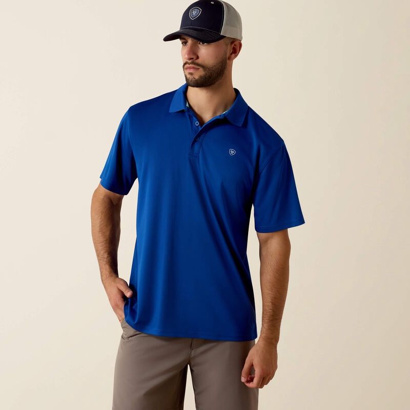 Ariat TEK Polo Shirt- Blue Quartz
