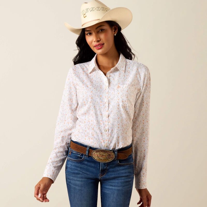 Ariat Women's Kirby Pro Long Sleeve Button Up Shirt - Cornhusk Floral