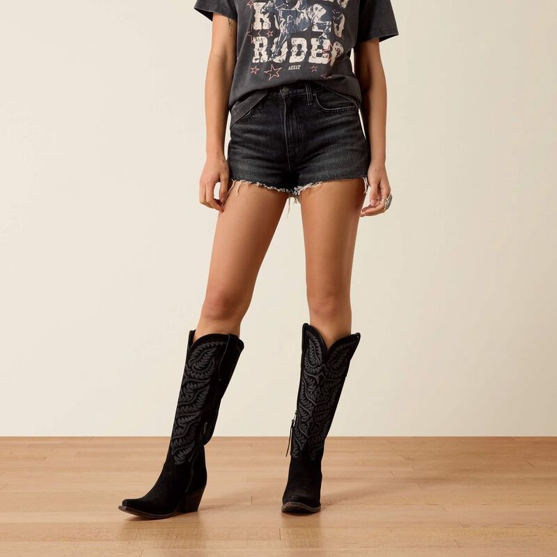 Ariat Women's Calamity Ultra High Rise Tomboy Shorts - Black