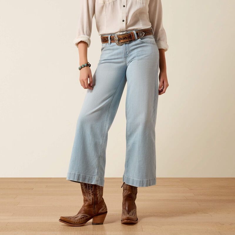 Ariat Women's Clare Wide Leg Cropped Jean - Claremont