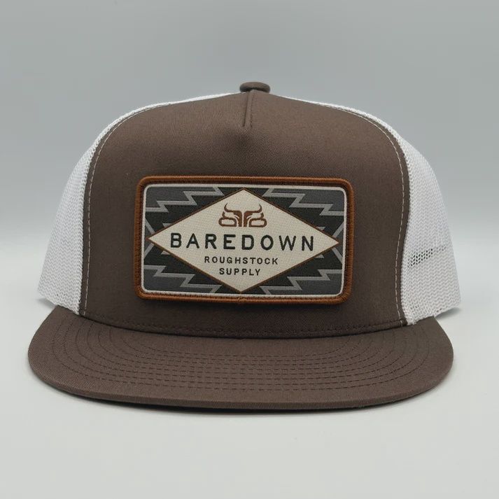Baredown Roughstock Flat Brim - Brown &amp; White
