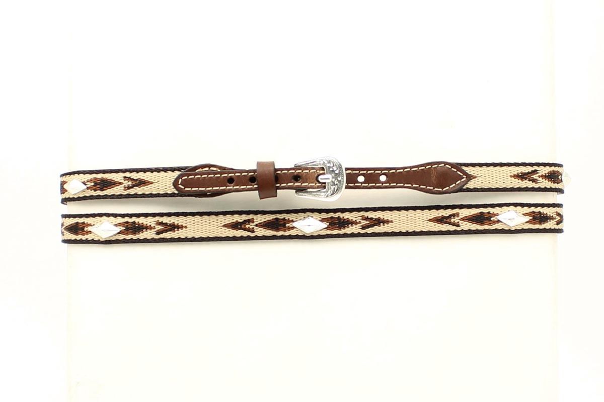 1/2 Embroidered Hatband with Diamond Conchos