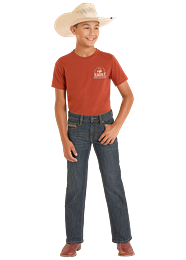 ROCK &amp; ROLL ROPE STITCH EMB BOOTCUT JEANS