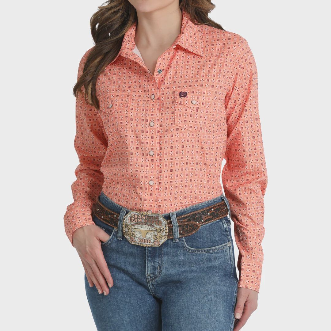 Cinch Ladies Coral Arenaflex Button Down Shirt