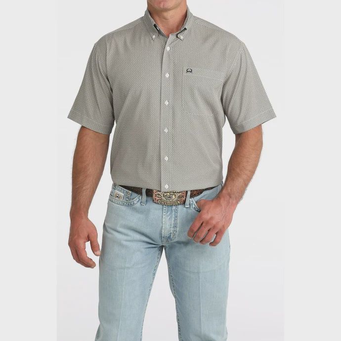 Cinch Men's Arenaflex White Short Sleeve Shirt