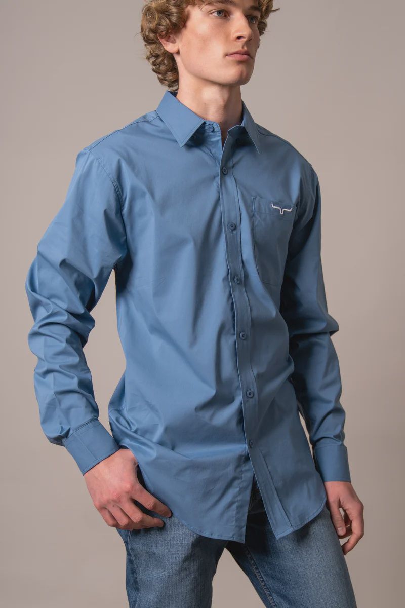 Kimes KR Team Dress Shirt - Carbon Blue