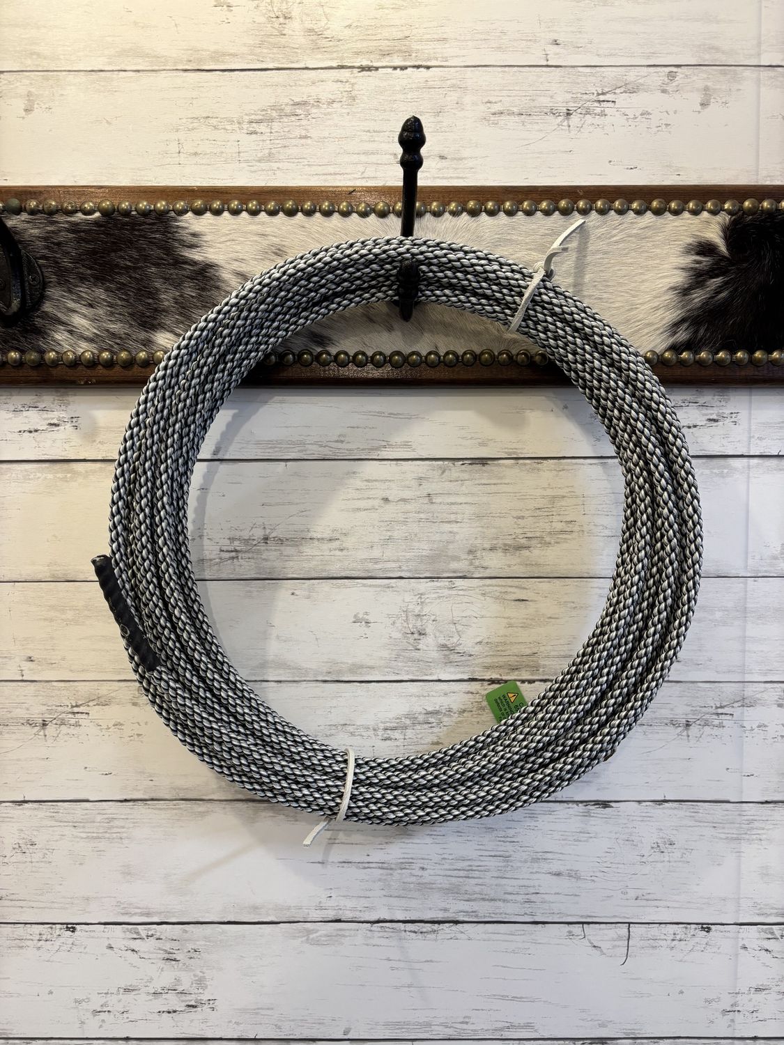 Black Label Uoza 9mm. Ranch Rope - Black/White/Silver Speckle