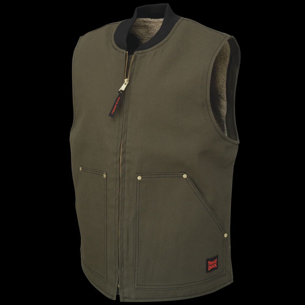Tough Duck Sherpa-Lined Vest- Olive