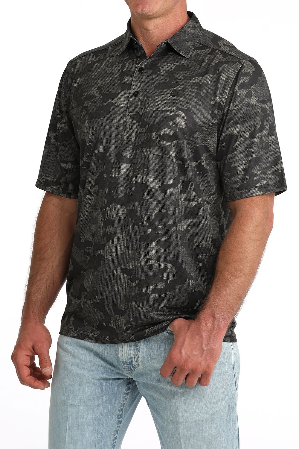 Cinch Men's S/S Arenaflex Polo- Blk