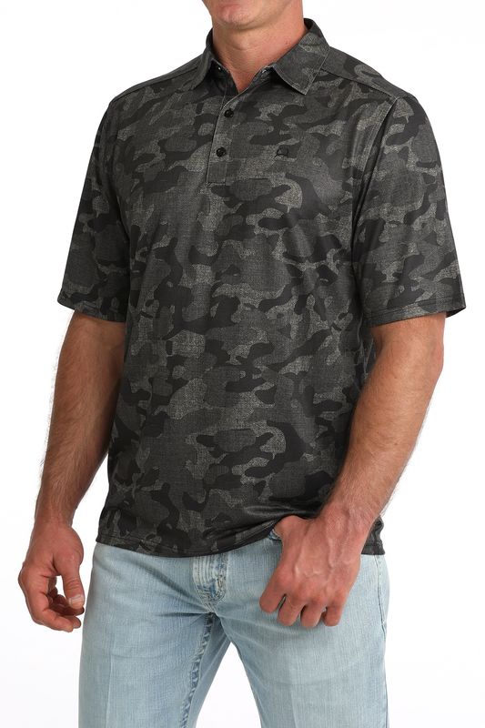 Cinch Men's S/S Arenaflex Polo- Blk