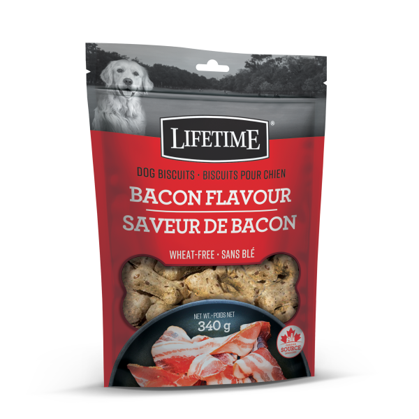 Lifetime Bacon Flavour Dog Biscuits 340g