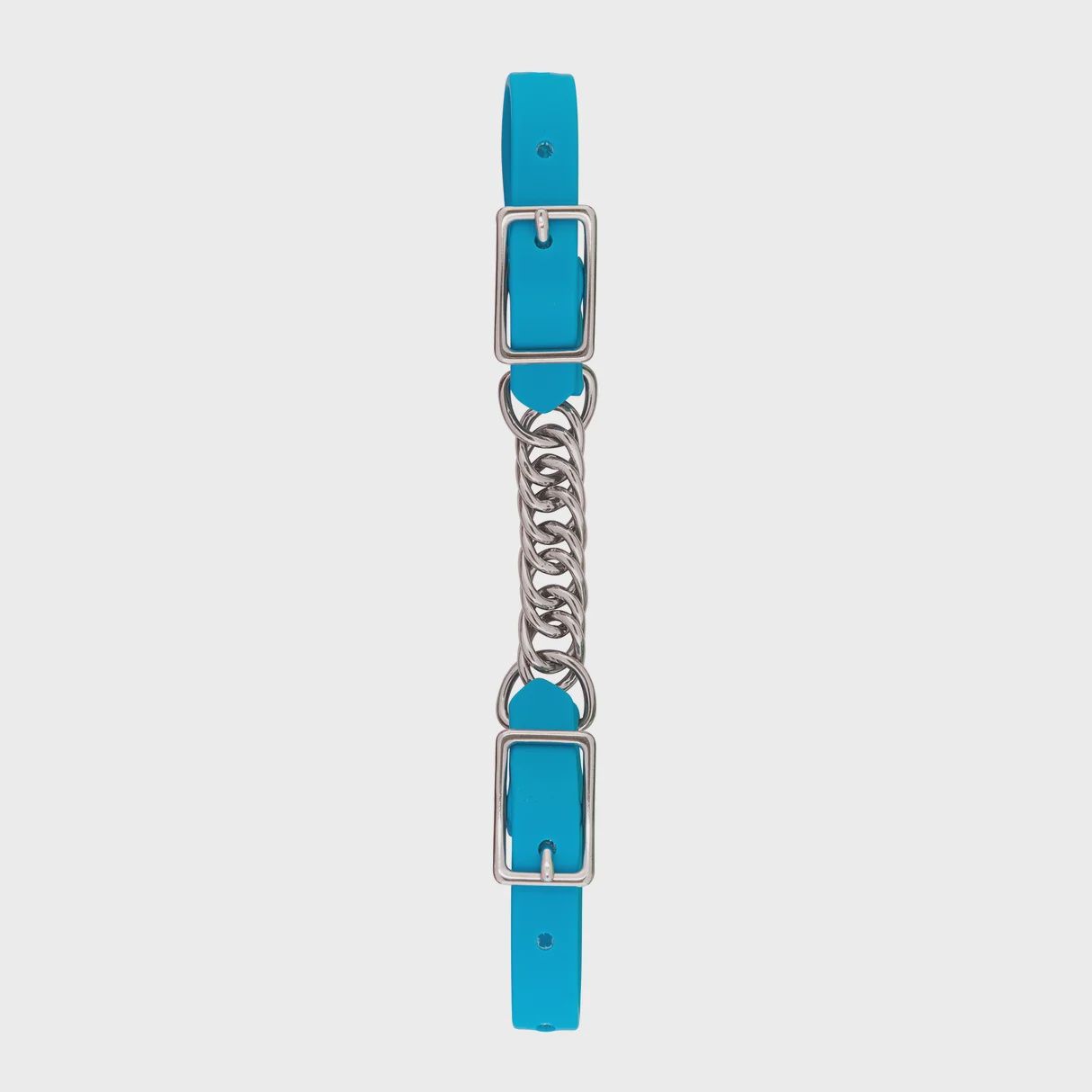 Weaver Brahma Webb Soft Chain Curb Strap, Colour: Hurricane Blue