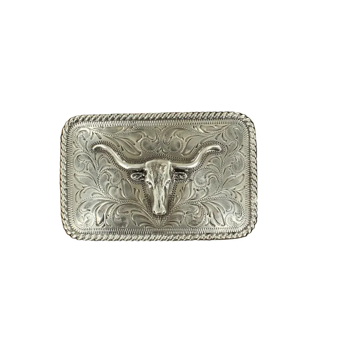Nocona Rectangle Longhorn Buckle