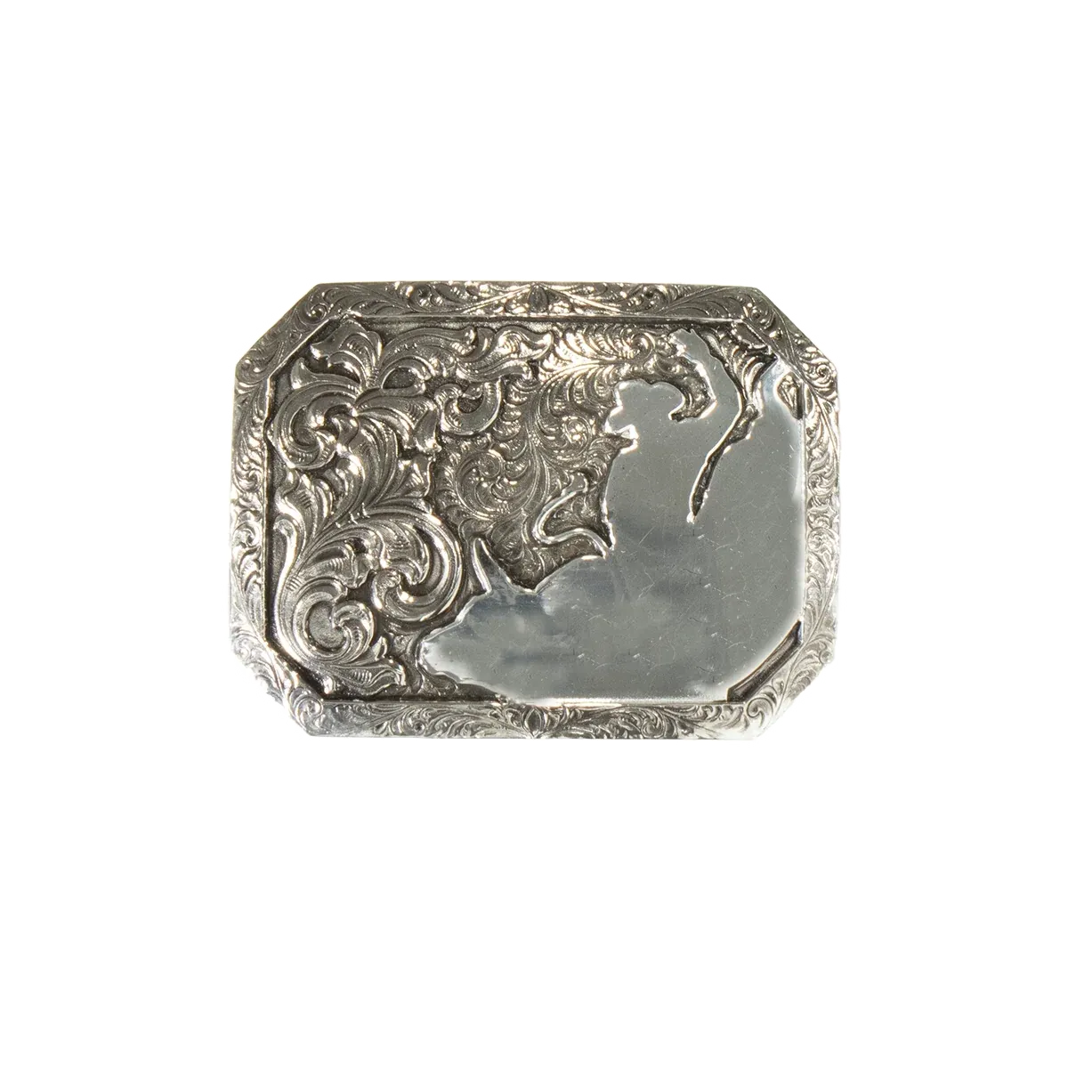Crumrine Rectangle Buckle Floral Bullrider