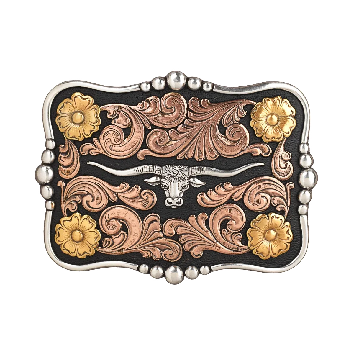 Nocona Men's Rectangle Longhorn Buckle