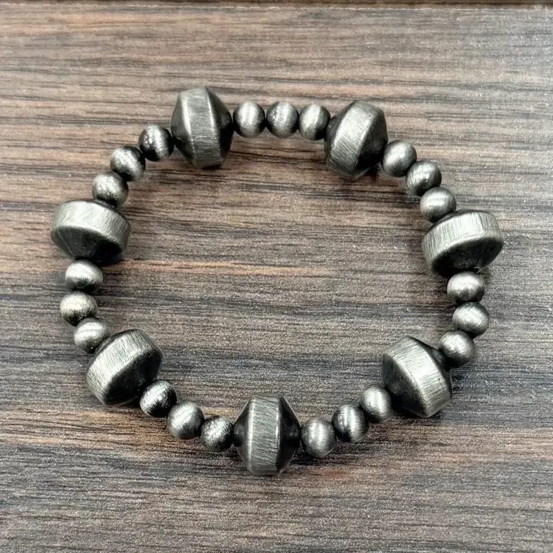 Big Western Beaded Stretch Bracelet