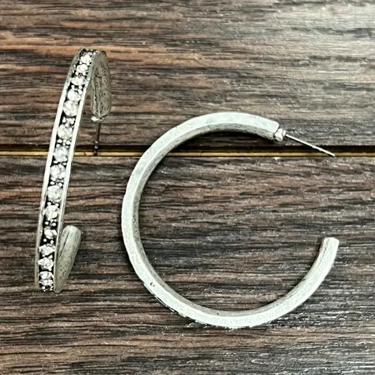 Western Bling Hoop Earrings
