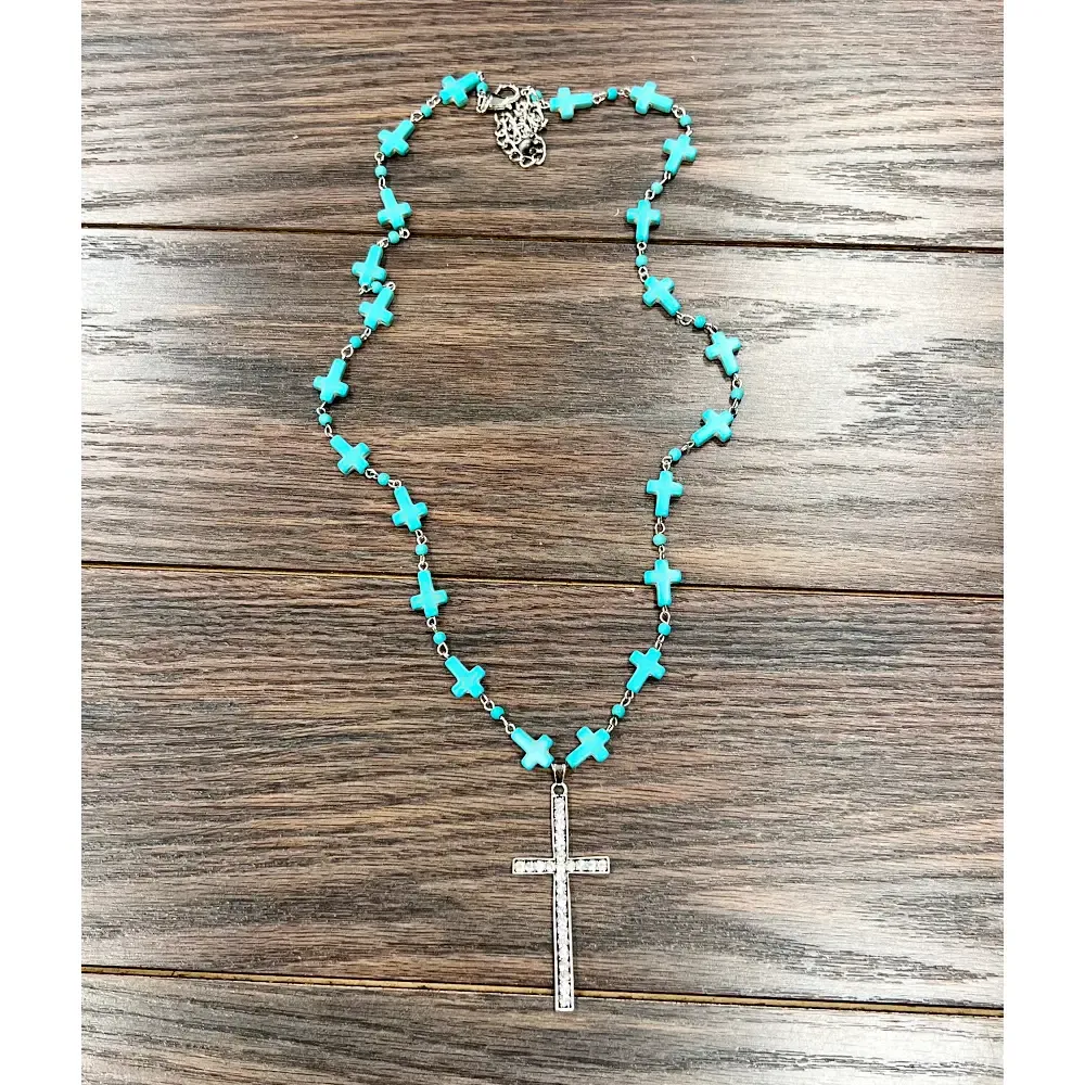 Turquoise Cross Necklace