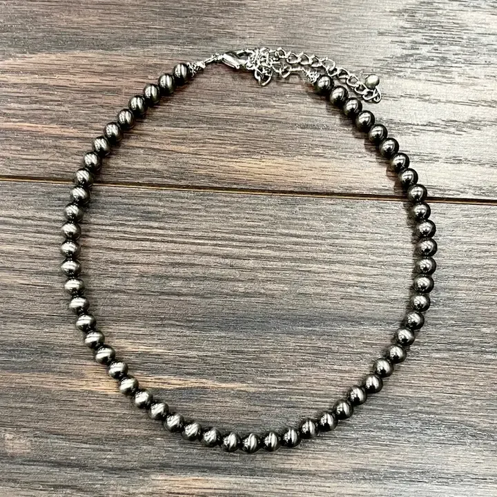 8mm Polished Navajo Necklace