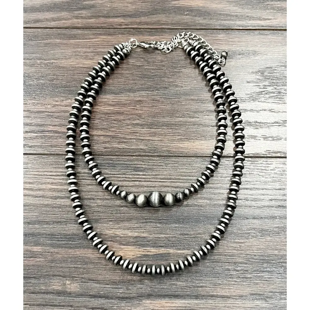 20" Graduated Layered Navajo Necklace