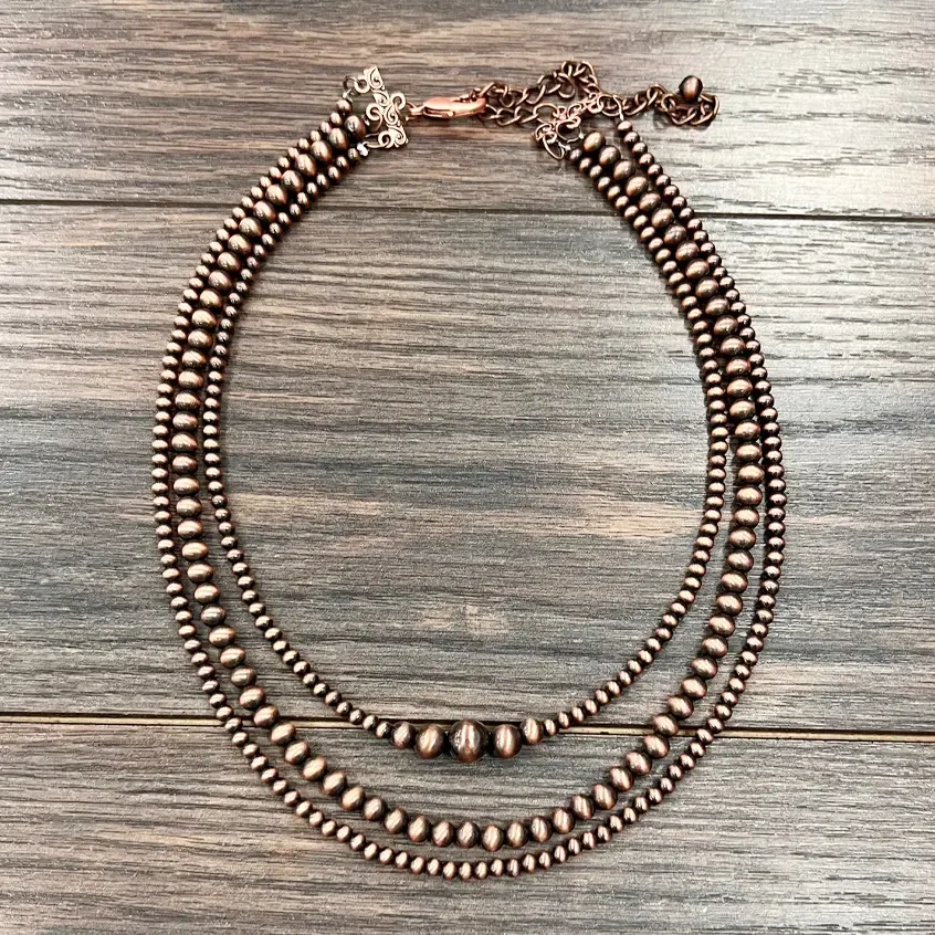 Layered Copper Navajo Necklace