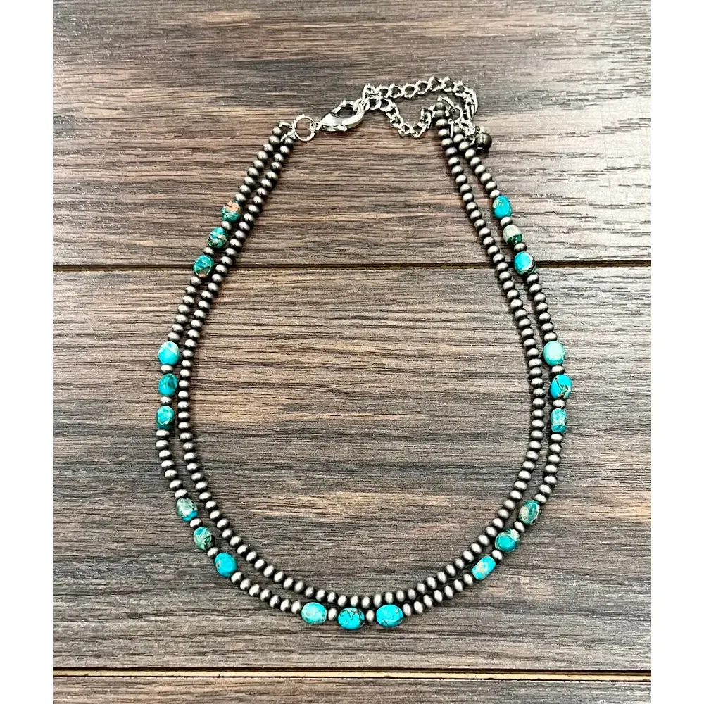 Turquoise &amp; Navajo Gemstone Necklace
