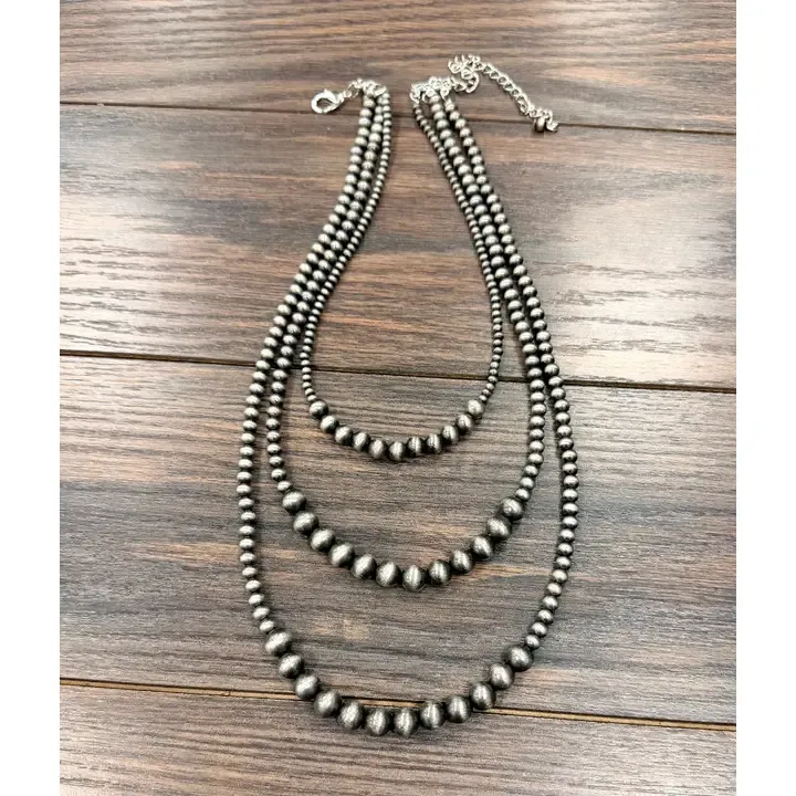 24" Graduated Layered Navajo Necklace