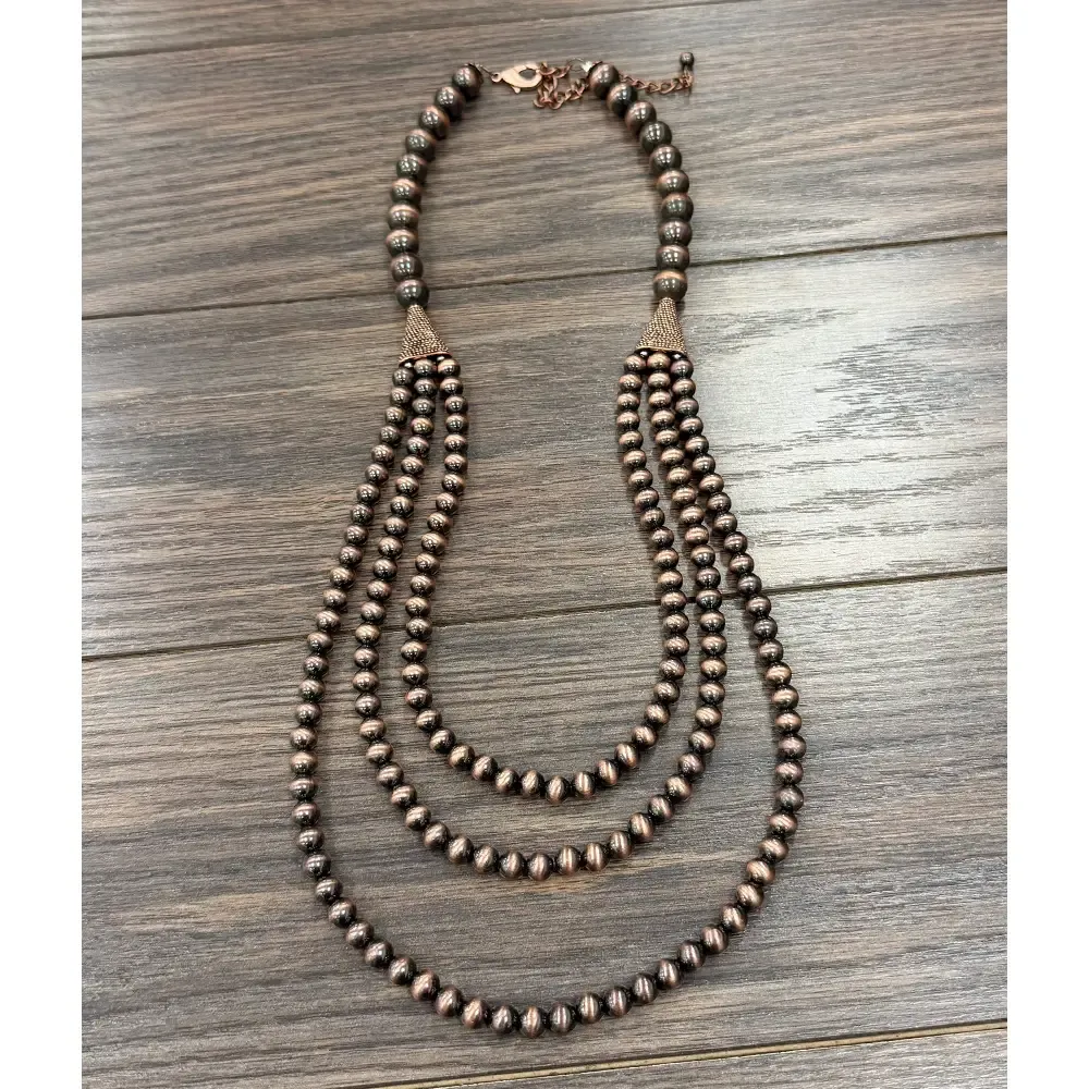 30" Copper Navajo Layered Necklace