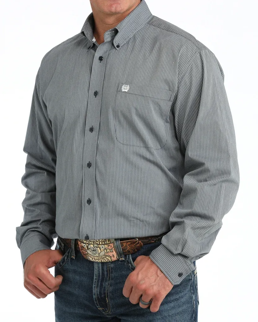 Cinch Navy Stripe Men's  Shirt