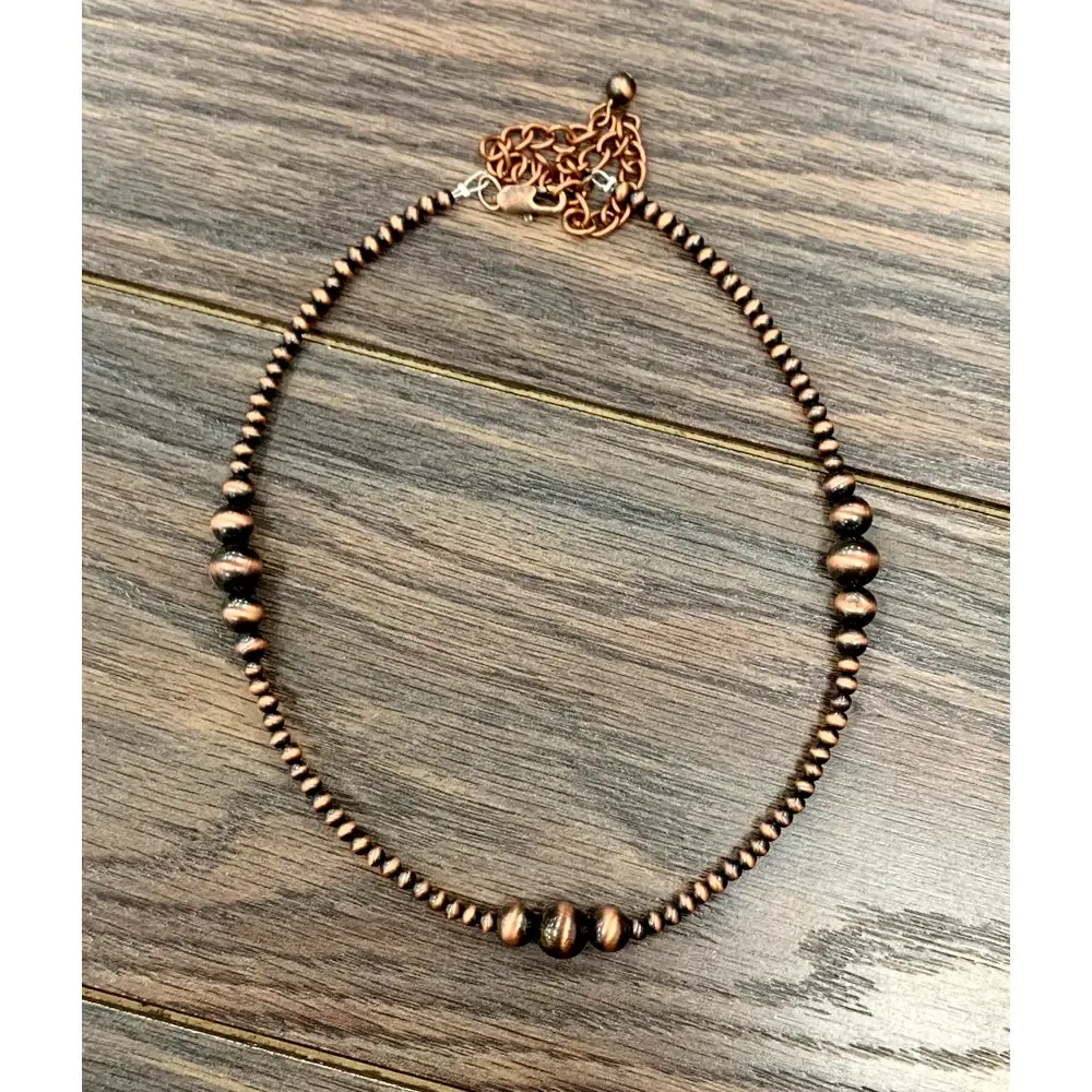 Graduated Copper Navajo Necklace