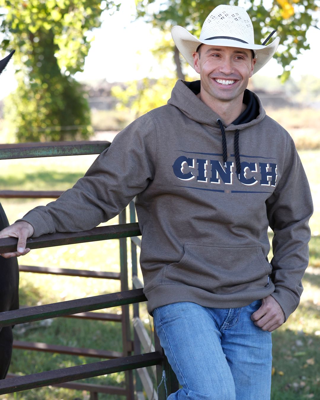 Cinch Men's Brown Logo Hoodie