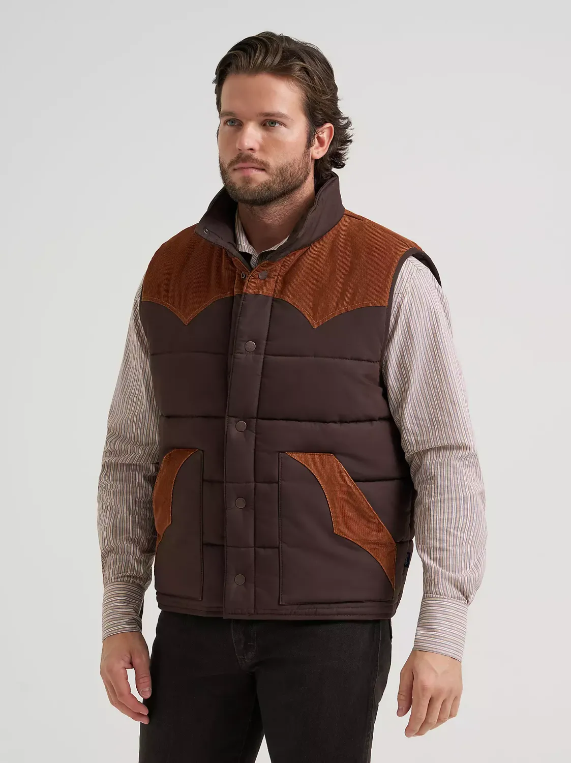 Men's Corduroy Yoke Puffer Vest