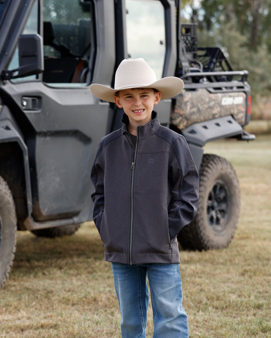CINCH BOYS BONDED JACKET - GREY